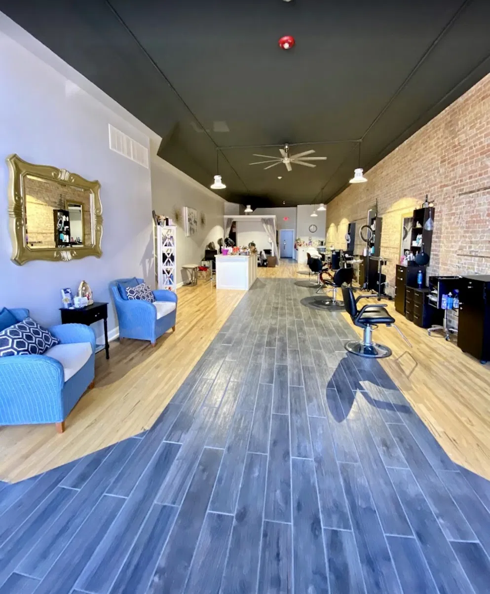 Interior of Studio K Hair Studio located inside Americutz in Lockport Illinois.
